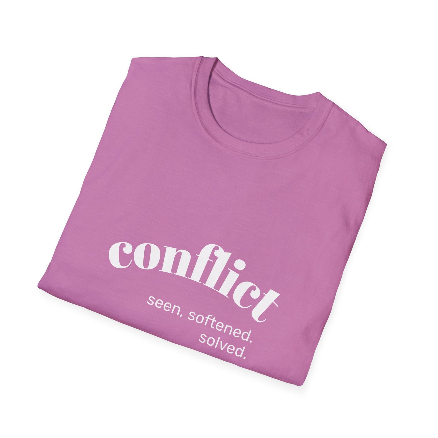 Conflict Unisex Softstyle T-Shirt, Casual Wear, Gift for Friends, Motivational Shirt, Everyday Tee, Philosophy Apparel