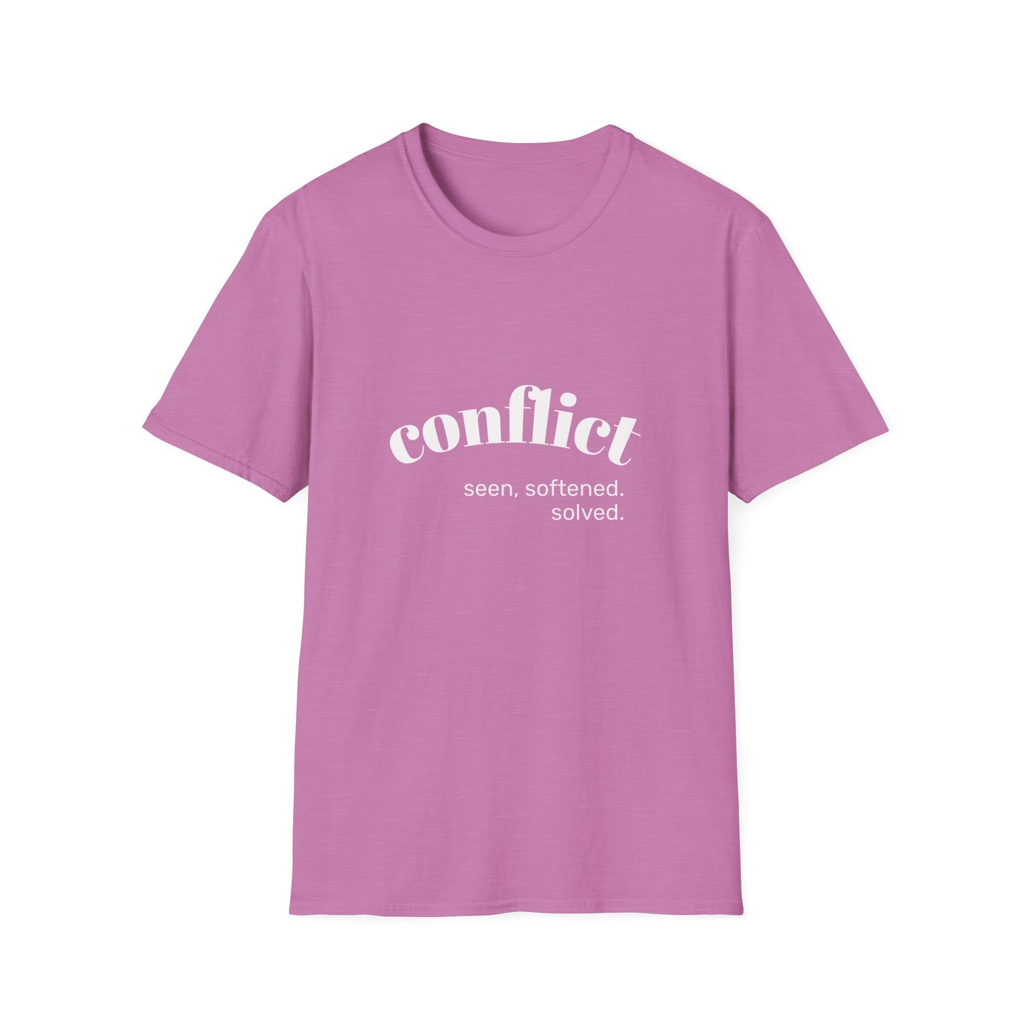 Conflict Unisex Softstyle T-Shirt, Casual Wear, Gift for Friends, Motivational Shirt, Everyday Tee, Philosophy Apparel